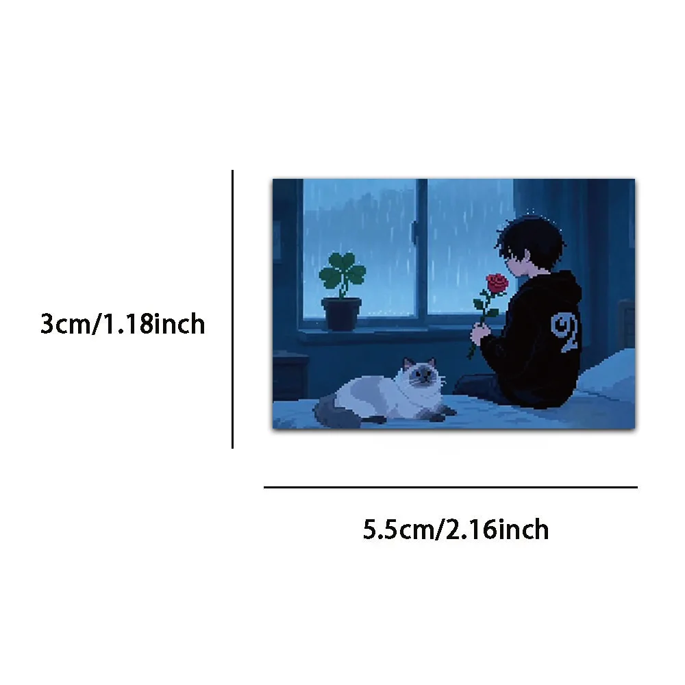 64/128PCS Creative Pixel Graffiti Stickers Phone Case Notebook Skateboard Picture Frame Picture Book Storage Box Decoration
