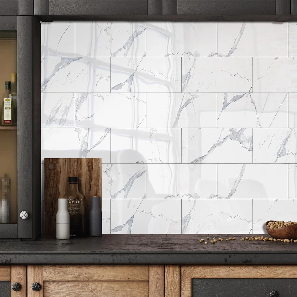 

16 шт. утолщенные прочные водонепроницаемые самоклеящиеся наклейки на плитку для кухни, ванной комнаты, стеновые панели, съемные декоративные наклейки на плитку