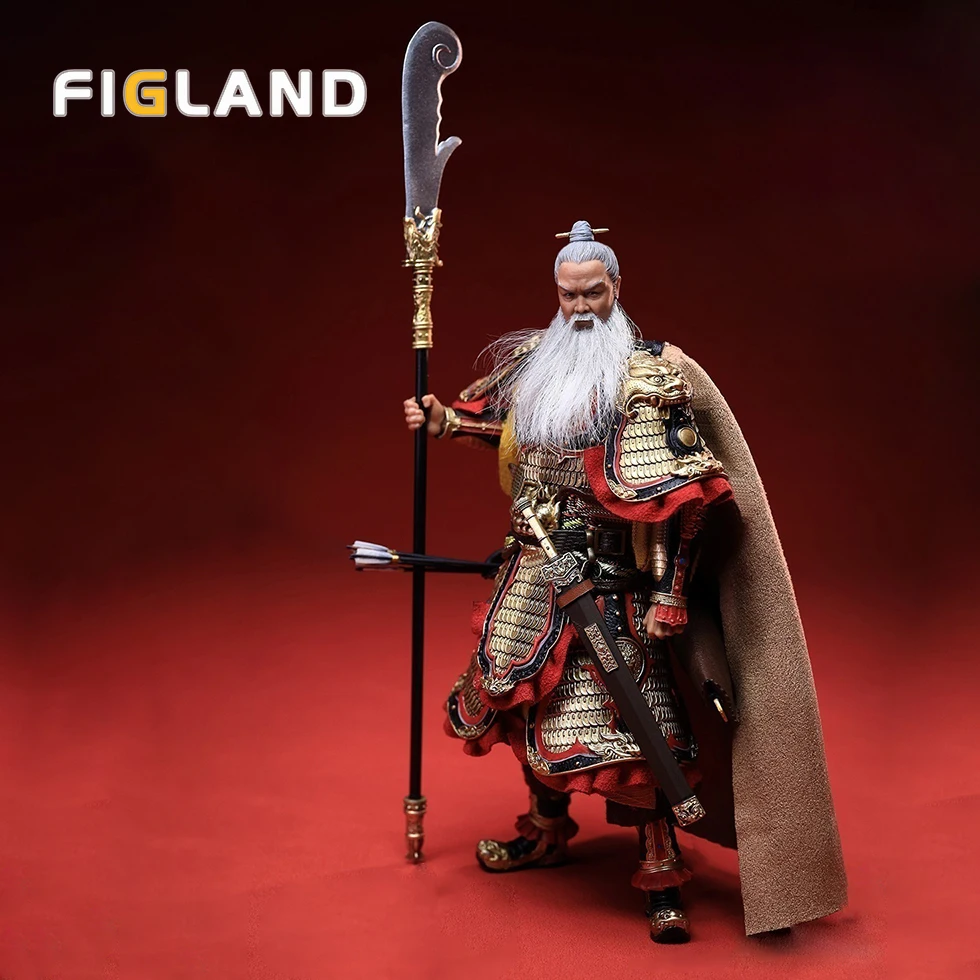 FIGLAND 1/12 Scale HuangZhong Action Figure – 6Inch PVC Collectible Model, Three Kingdoms Series Adult Military Warrior Toy