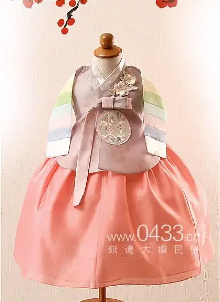 

Tradition Korean Hanbok Girls Dress New Court Vintage Children