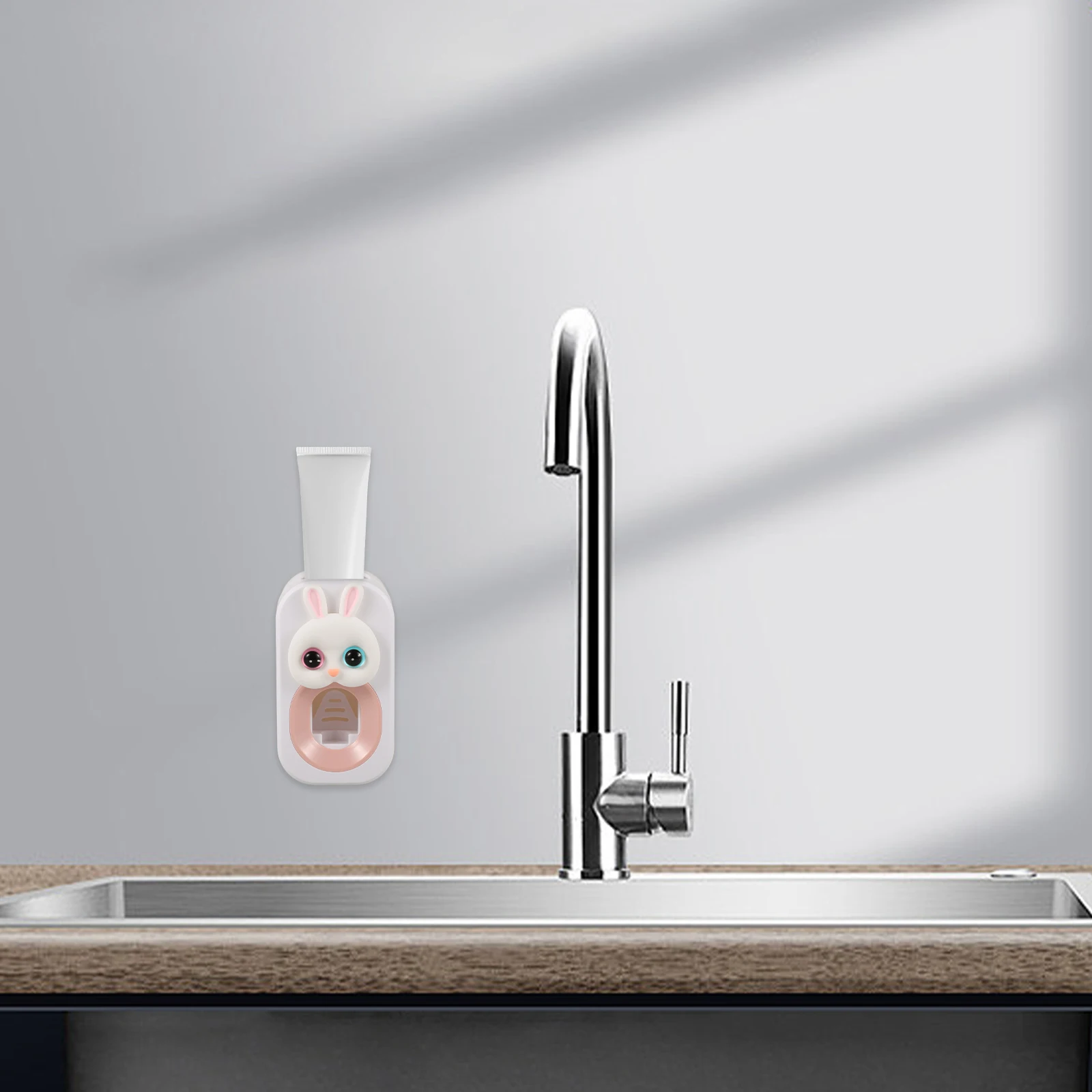 

Automatic Toothpaste Squeezer Toothpaste Dispenser Wall Mounted Holder Wall Mounted Bathroom Kids Cartoon Pink Rabbit Storage