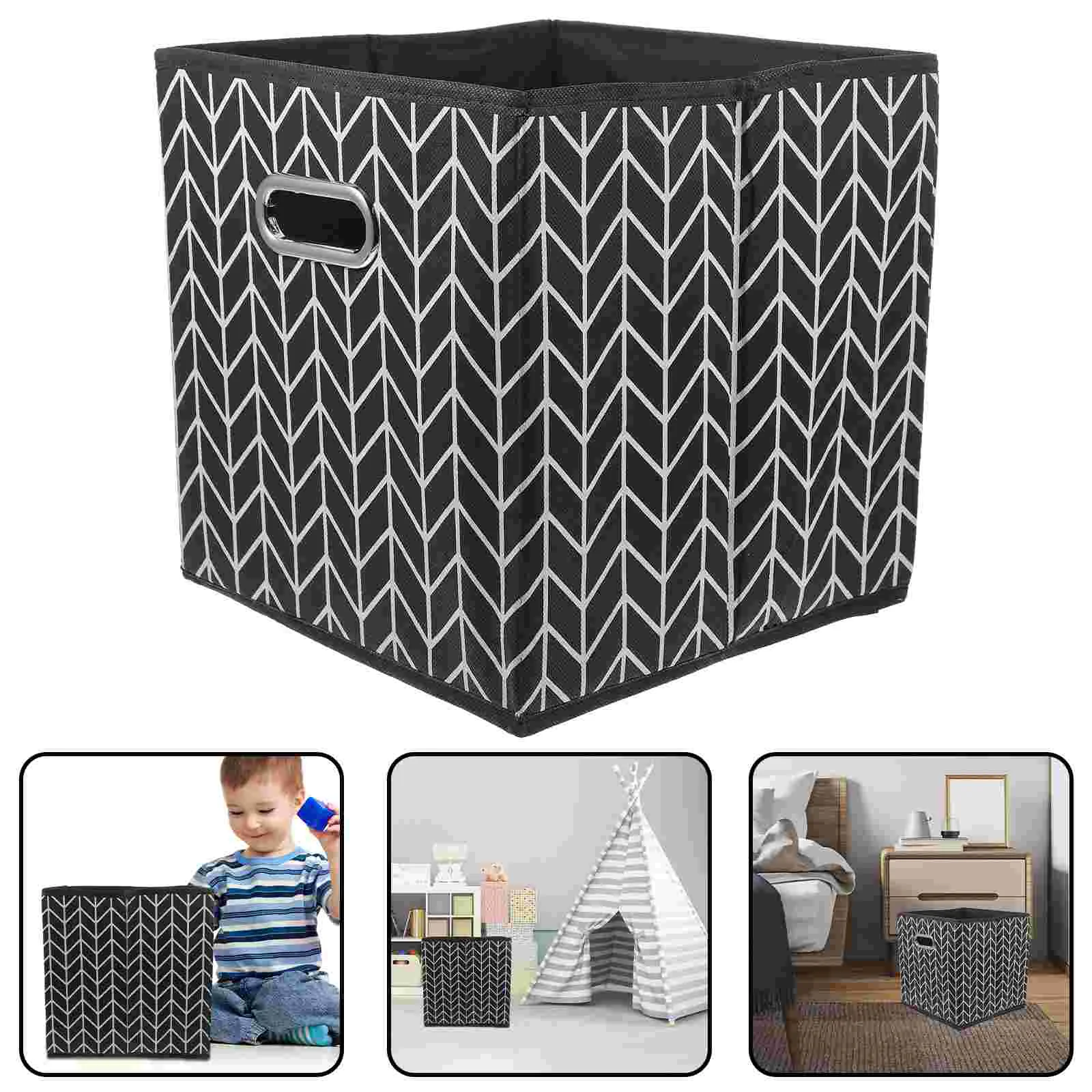 

Storage Cube Wardrobe Storage Bin Non-woven Storage Box With Handle Washable Cloth Laundry Organizer
