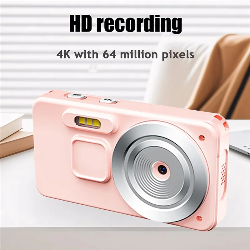 FFYY-Children's Digital Camera HD Video 4K 30Fps 2000Mah Long Time Recording Recorder Fill Lights OTG Fuction