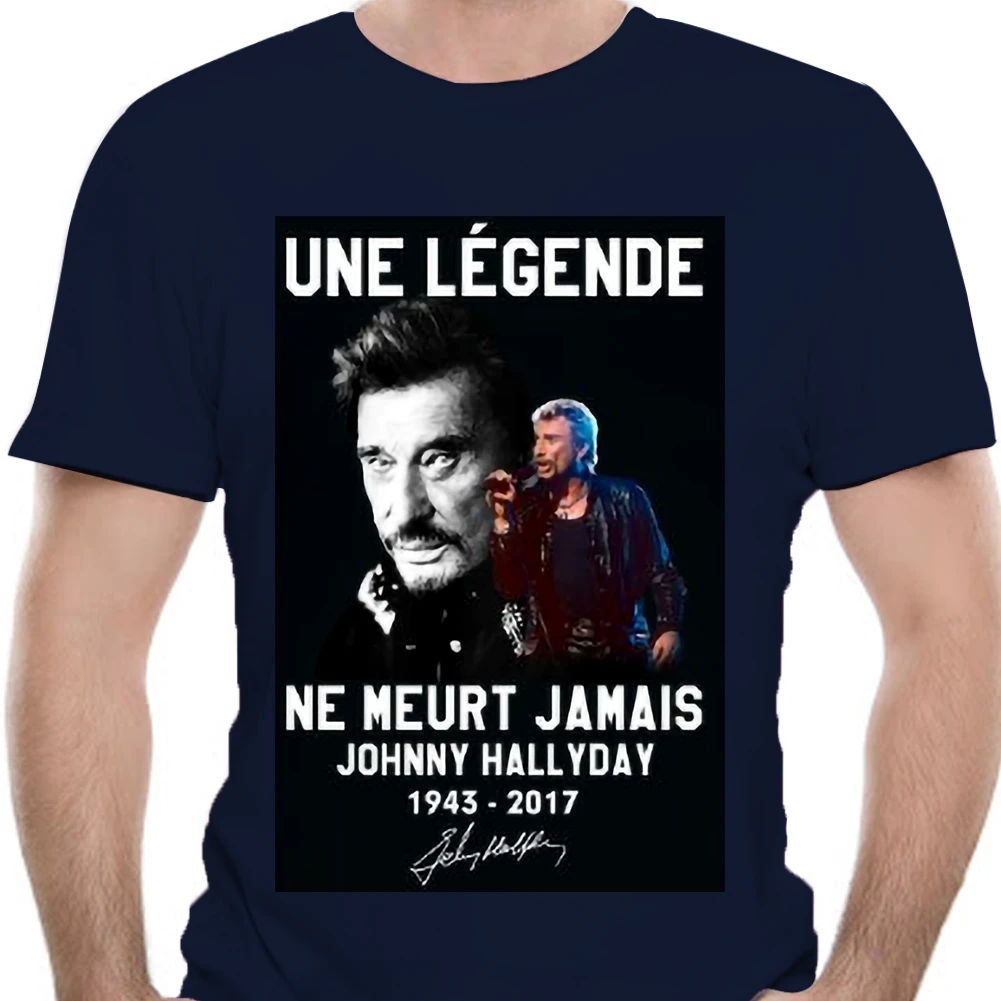 Une Legende Ne Meurt Jamais Johnny Hallyday 1943-2017  Women t-shirt Men Funny T Shirt Fashion tshirt  oversized t shirt