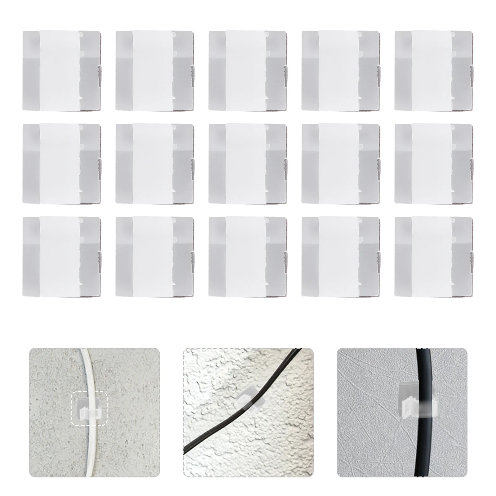 

100Pcs Self Adhesive Hook Cable Clips Space Saving Lightweight for Home Office Mini Cable Clips Self Adhesive Hook