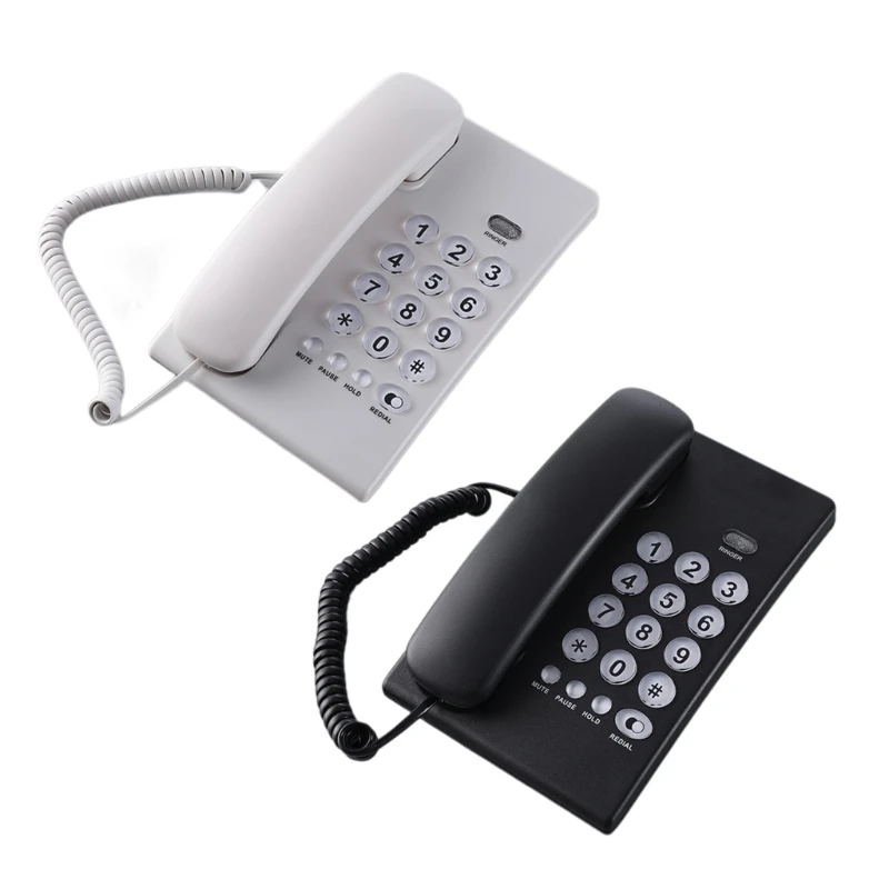 DX11 Corded Landline Phone Big Button Landline Phones Fixed Telephone for Office Home Hotel Bathroom Emegency Telephone