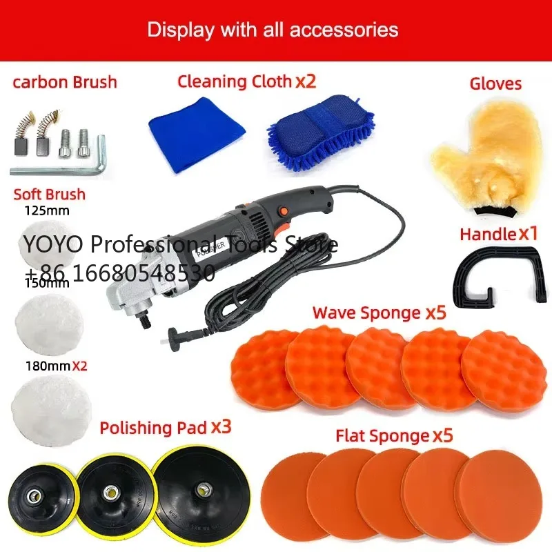 

9er1400W Adjustable Rotary Electric Orbital Floor Car Polisher 110V/220V Auto Waxing and Glazing Multifunctional Polishing Machi