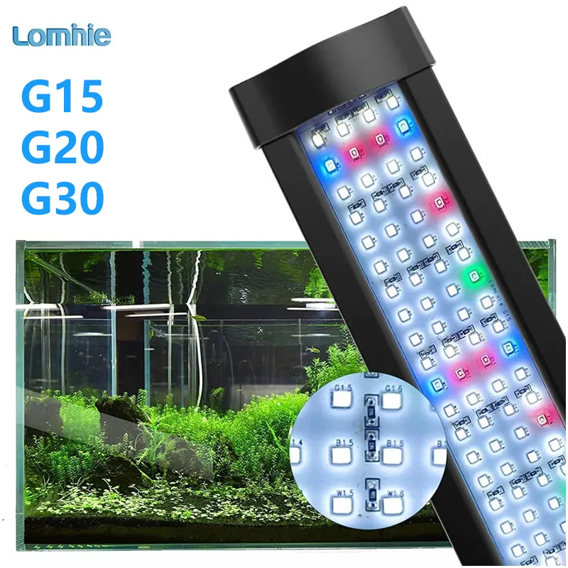 

Lominie-LED Aquarium Lights, Planted Tank, Freshwater Light, Full Spectrum Fish Tank and Bracket, 28cm-44cm