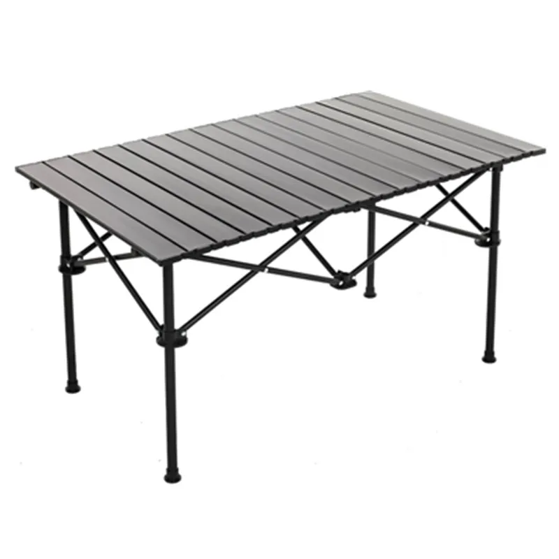 Tables pliantes d\'extérieur, table de camping pliante, alliage d\'aluminium, rouleau jetable, tables de pique-nique touristique