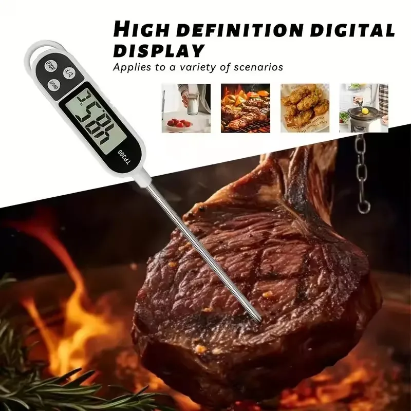 

1pc/3pcs/5pcs Digital kitchen thermometer with food probe-accurate food, suitable for cooking, baking and barbecue.