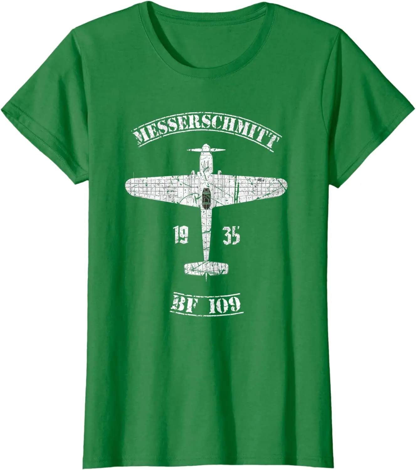 Bf 109 German WW2 Fighter Aircraft T-Shirt Men\'s Summer Cotton O-neck Short-sleeved Shirt