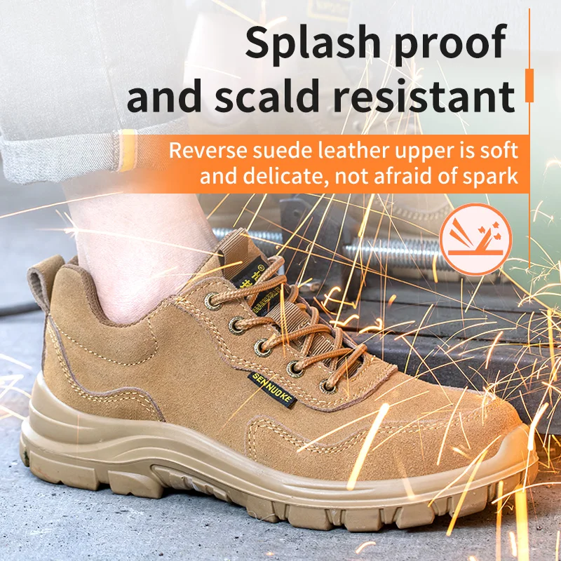 Safety Shoes Man for Work Man\'s Safety Working Shoes Working Lightweight Work Wear Free Shipping Industrial Security-Protection