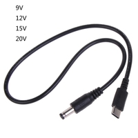 USB Power-Boost Line UsbC to DC9/12/15/20V Converter Adapter Cable TypeC 5.5x2.1