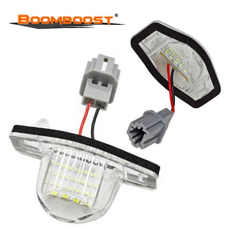 2Pcs LED License Plate Light 6000K Xenon White Error Free Plug And Play For Honda Jazz Fit CRV Odyssey HRV Insight Crosstour