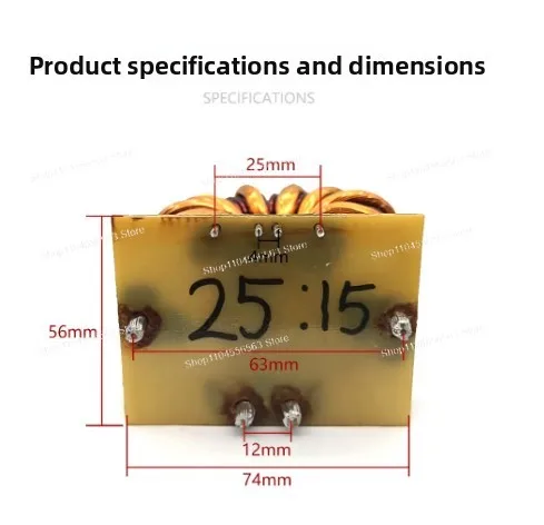 Full Copper ZX7-315 Dual Voltage Welding Machine Amorphous Main Transformer T64*40*23 36:4+4 Ring Main Transformer