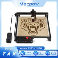 Mecpow X3 Pro 10±1W Laser Engraving Machine, Adjustable Air Assist, Safety Lock, 0.01 mm Engraving Accuracy, 410x400mm, 445±5 nm