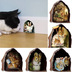 Cartoon 3d Wall Sticker,Creativity Mouse Hole Decal,Personalized Wallpapers,Unique Indoor Outdoor Decoration Stickers For Home