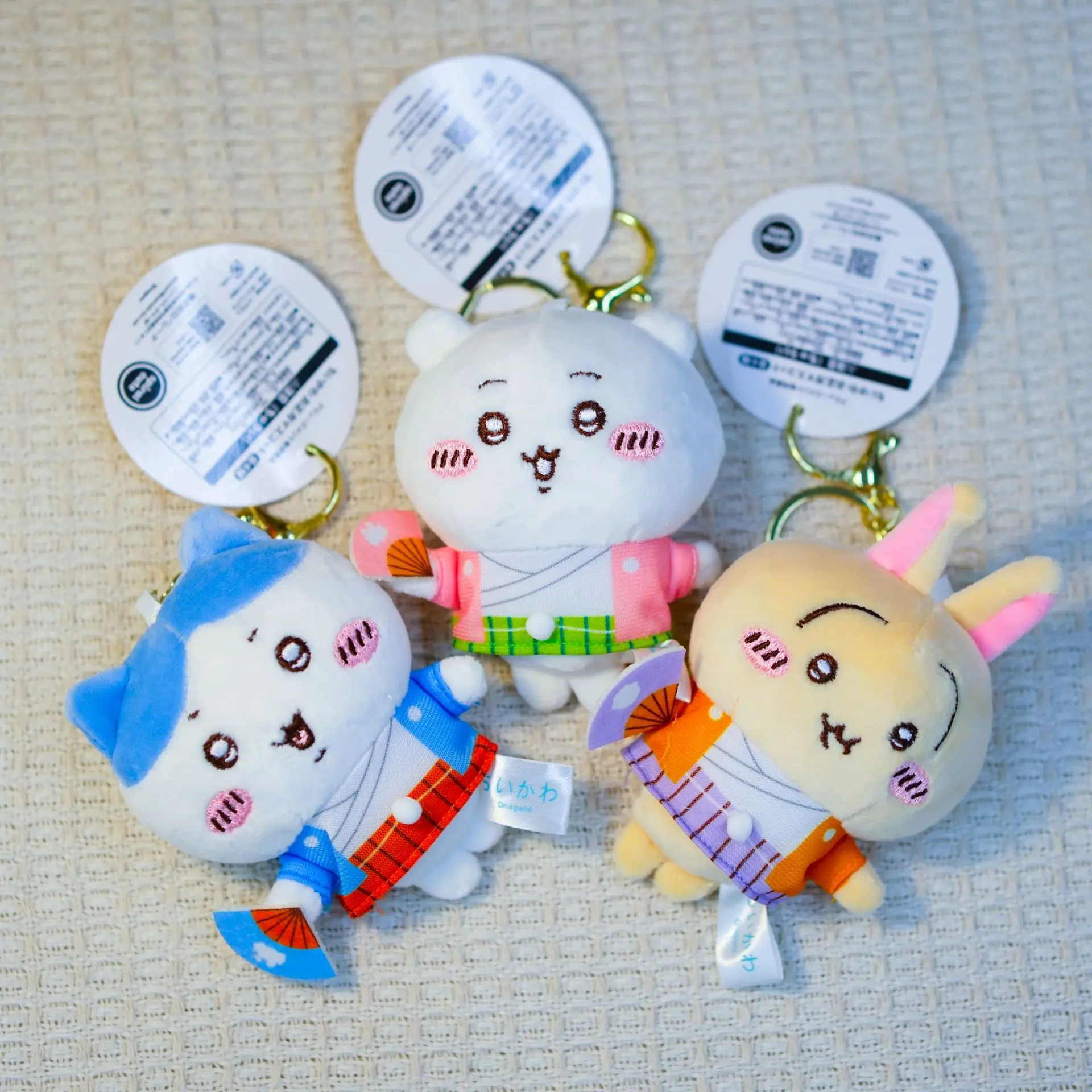 4-Inch Folding Fan Small 8 10CM Giikawa Plush Doll Toys Chiikawa Usachi Birthday Gift Pendant
