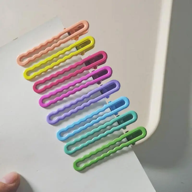 10 Stück Bunte Rutschfeste Haarspangen mit Matter Wellenstruktur, Styling-Accessoires, Niedliche Haarklammern für Tägliches Make-up und Reisen – Detail 10
