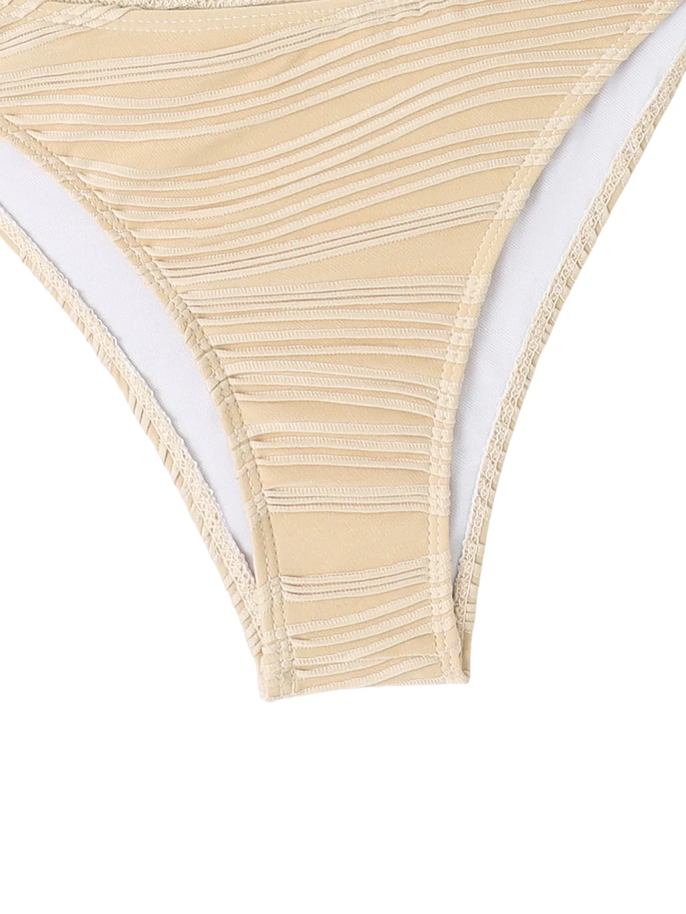 One Shoulder Sexy Bikini Solid One-Piece Swimsuit with Ring Design Backless Beach Swimwear Summer High Waist Women's Swimsuit