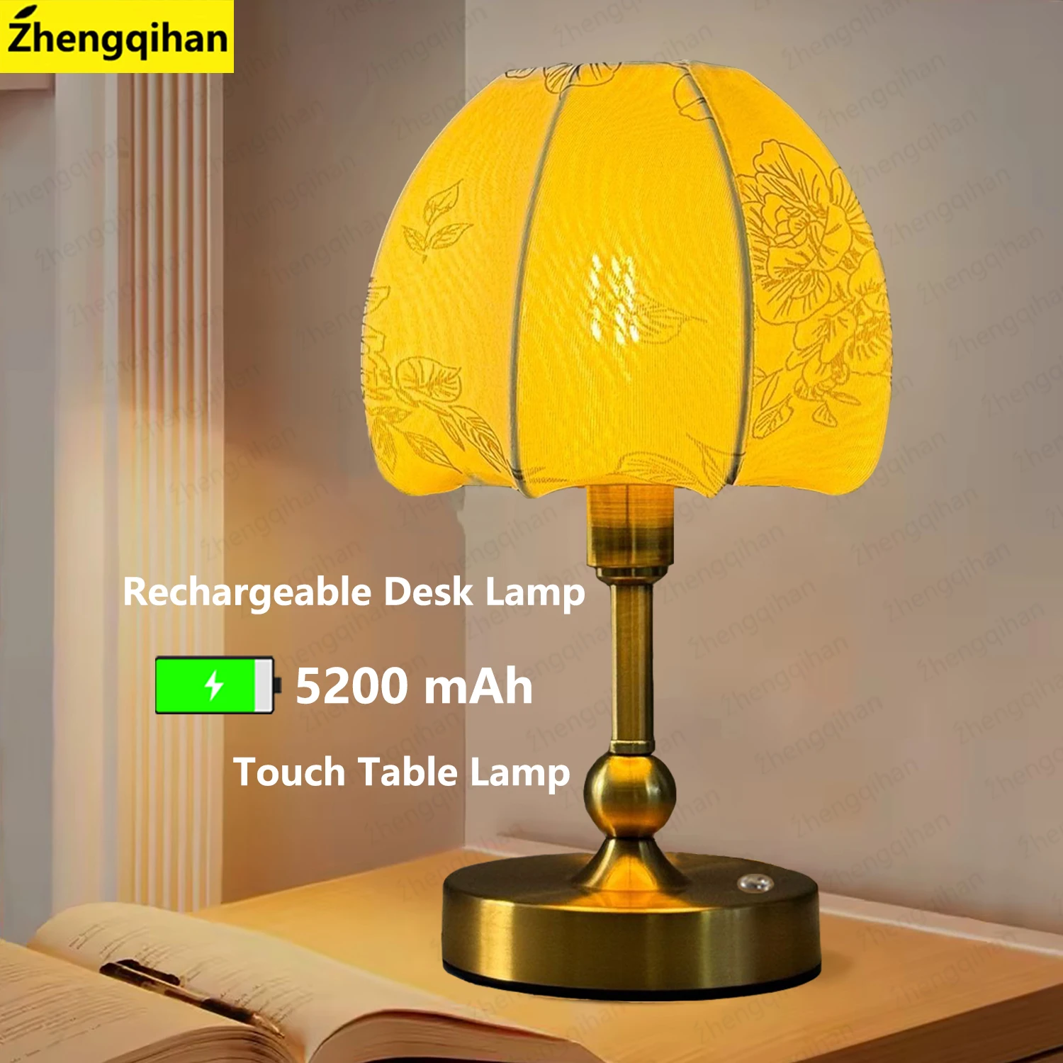 LED Table Lamp Touch Sensor Desktop Night Light Rechargeable Wireless Reading Lamp For Restaurant Hotel Bar Bedroom Decor Light