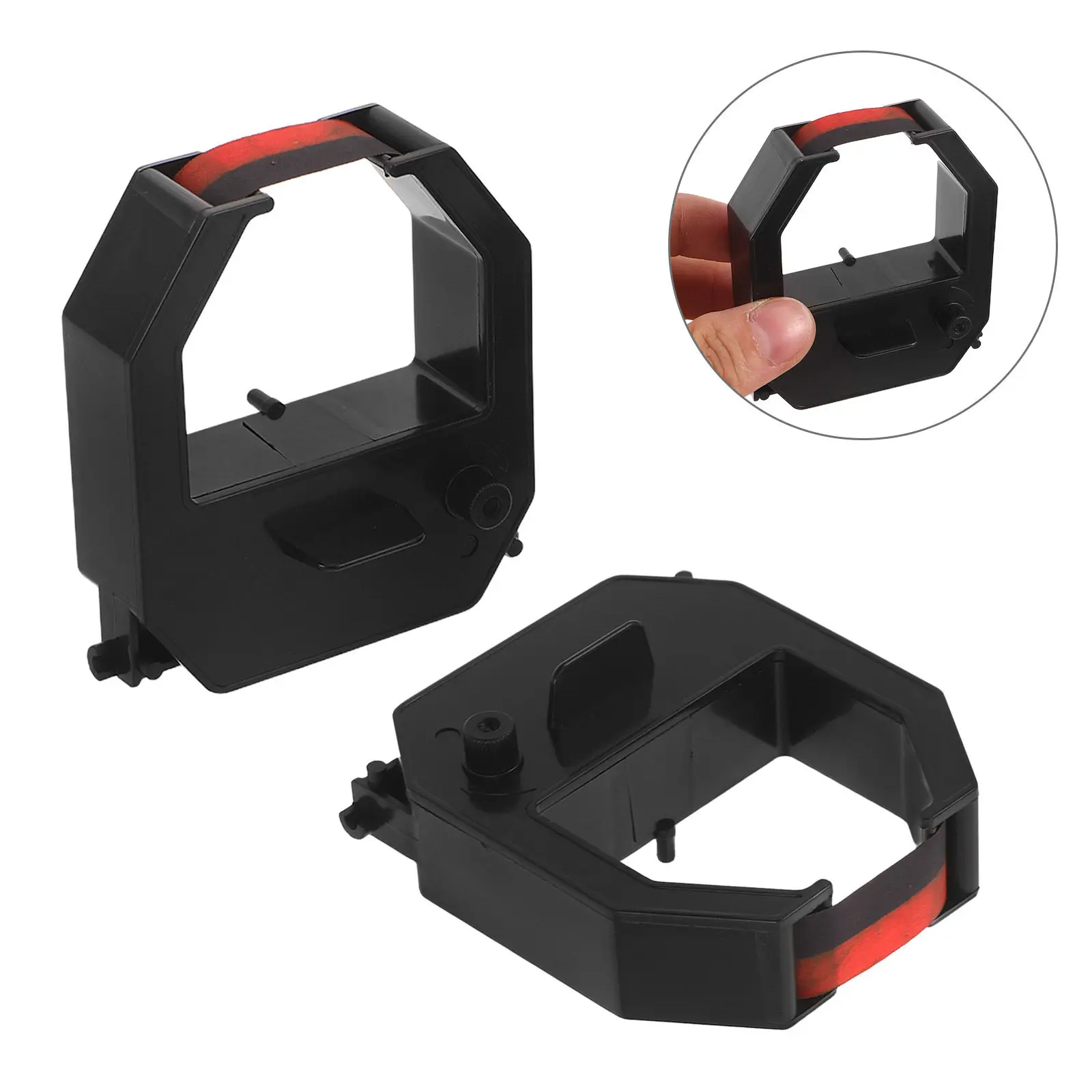 

2Pcs Attendance Clock Ribbon Multifunctional Replacement Ribbon for Digital Time Clock Printer Clear Accurate Time Recorder