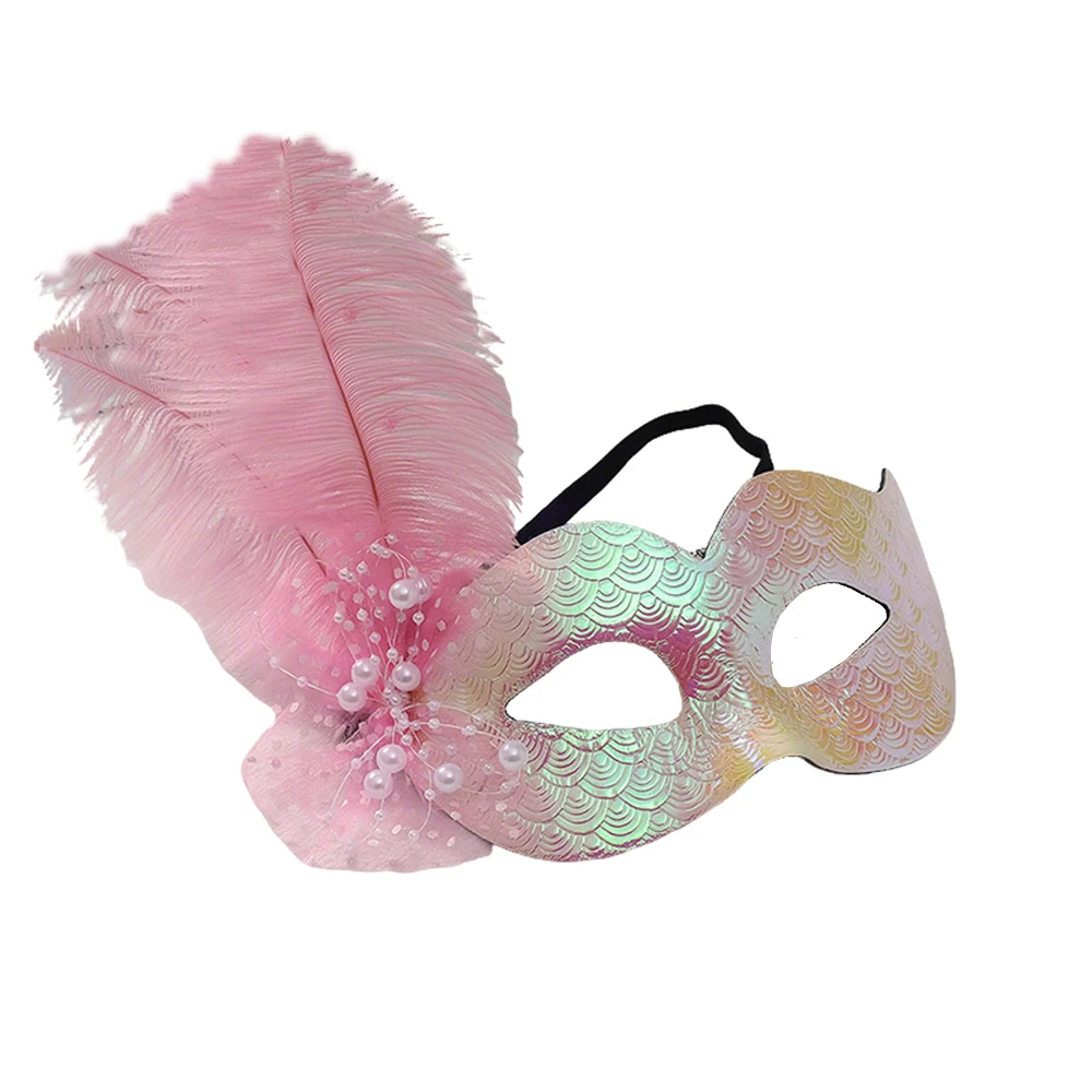 베네치아 마스크 바로크 깃털 장식 마스크 공주 마스크 파티용 미스터리 할로윈 카니발