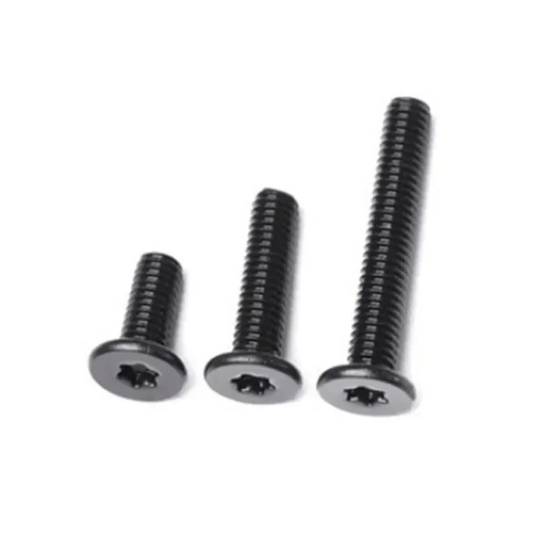 5/10/50pc CM Torx thin screw M2 M2.5 M3 M4 M5 M6 M8 A2-70 Stainless Steel black colour Six-Lobe Ultra Thin Flat Wafer Head Screw