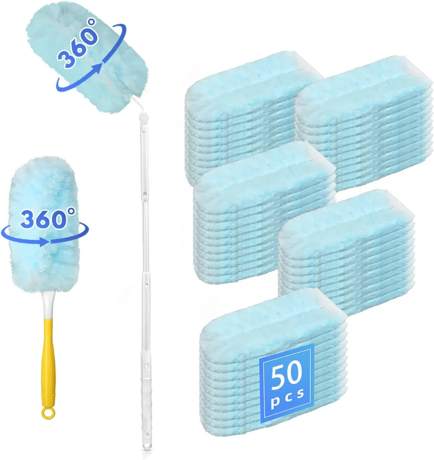 

50 Count Duster Refills 360° Heavy Duty Duster Refills Kit Compatible with Duster Disposable