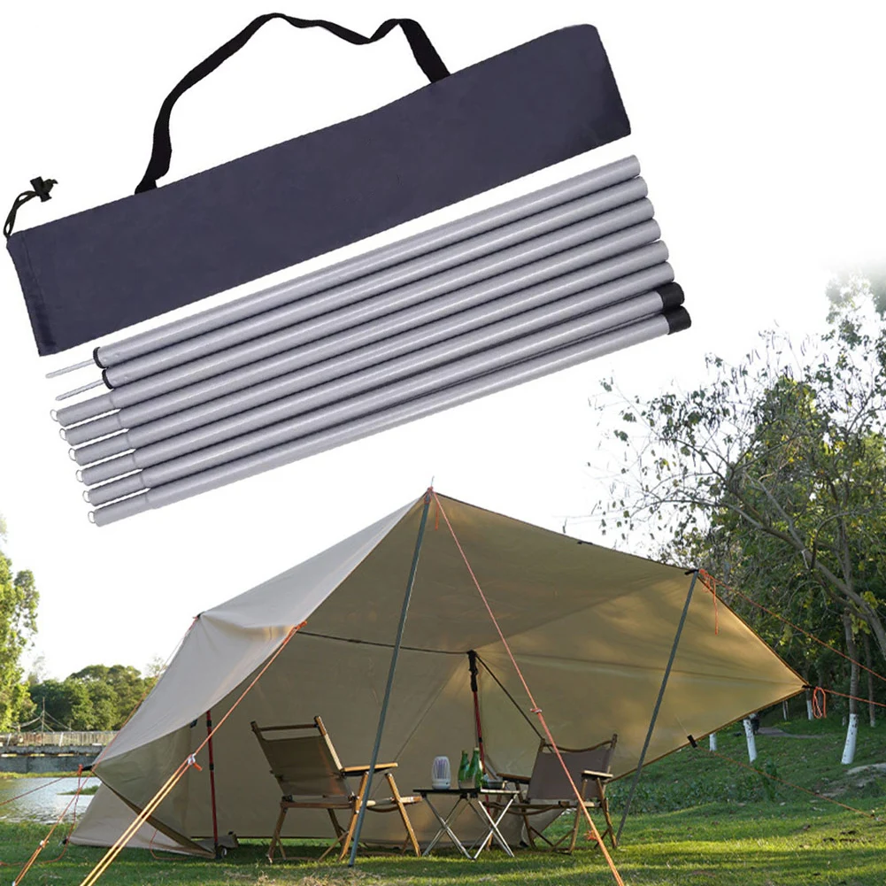 set-di-200-cm-di-pali-per-tenda-regolabili-in-ferro-e-alluminio-per-tendalino-parasole-accessori-da-campeggio-con-borse