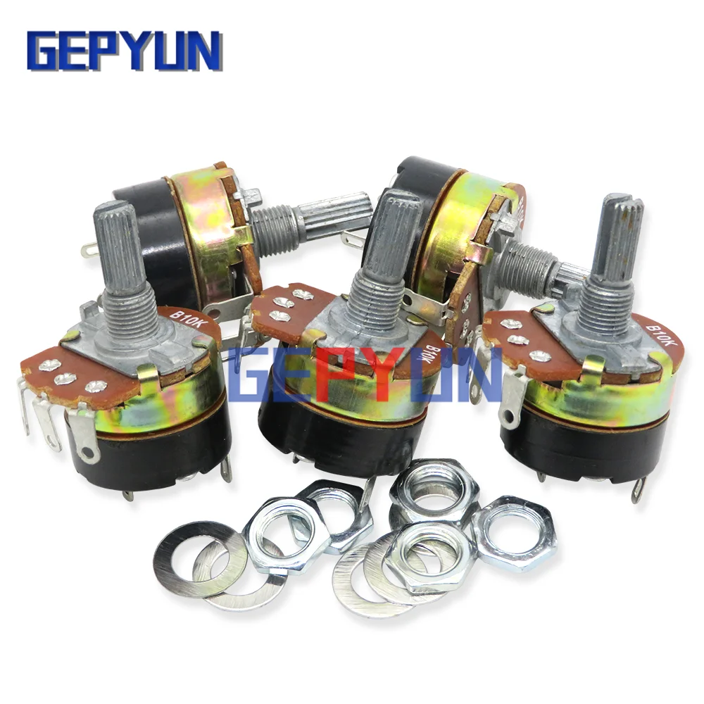 2PCS WH138-1 adjustable resistance speed regulator with switch potentiometer WH138-1 B5K B10K B20K B50K B100K B250K B500K