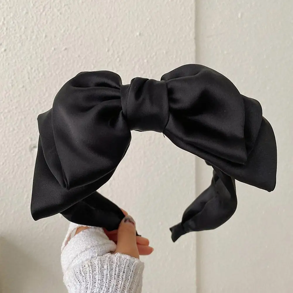 

1PCS Sweet Black Bow Knot Hairband Temperament Elegant Headband For Women Korean Style Fashion Headdress Girls Hair Accessories