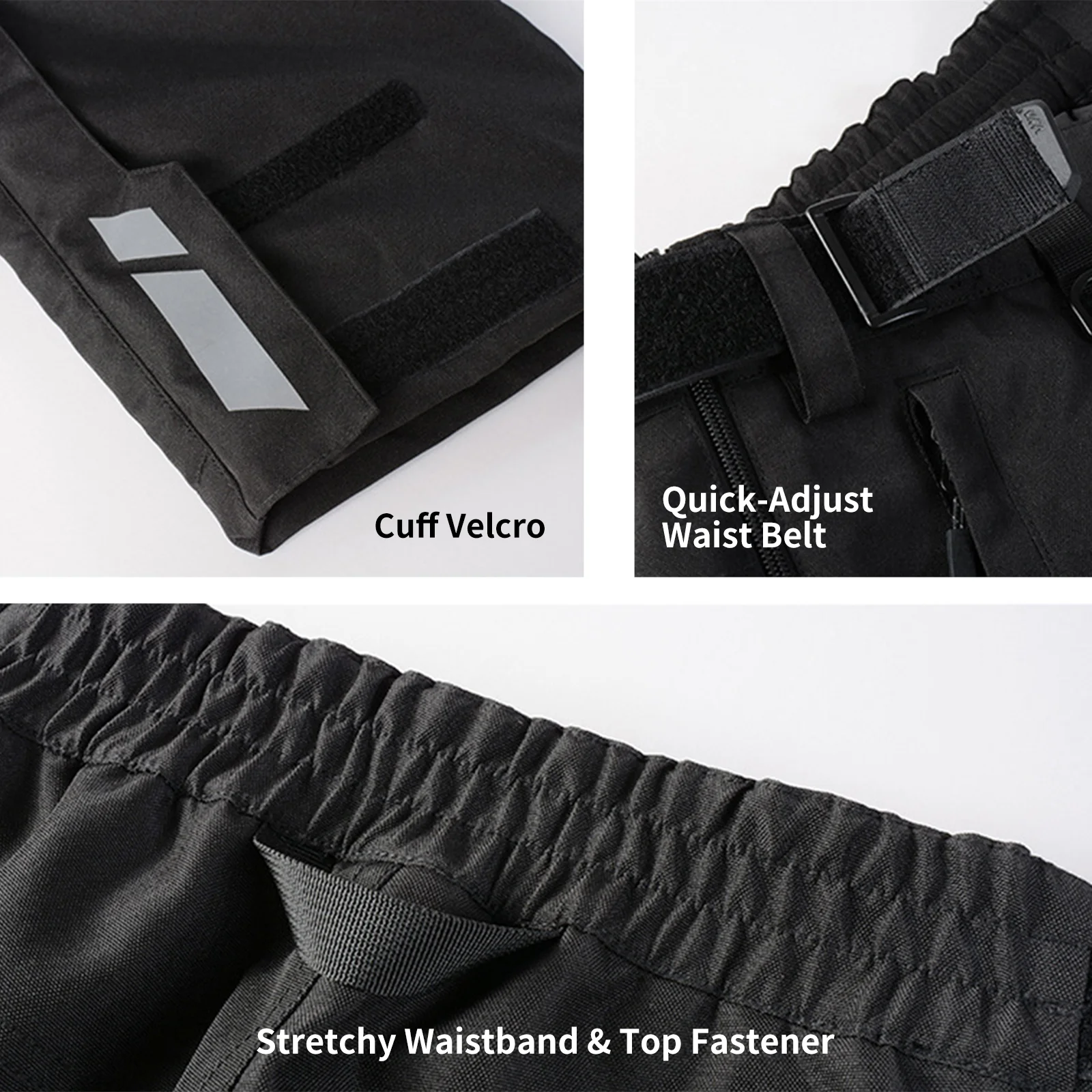 Motorrijbroek Winddicht Warm Quick-On Quick-Off voor rijders