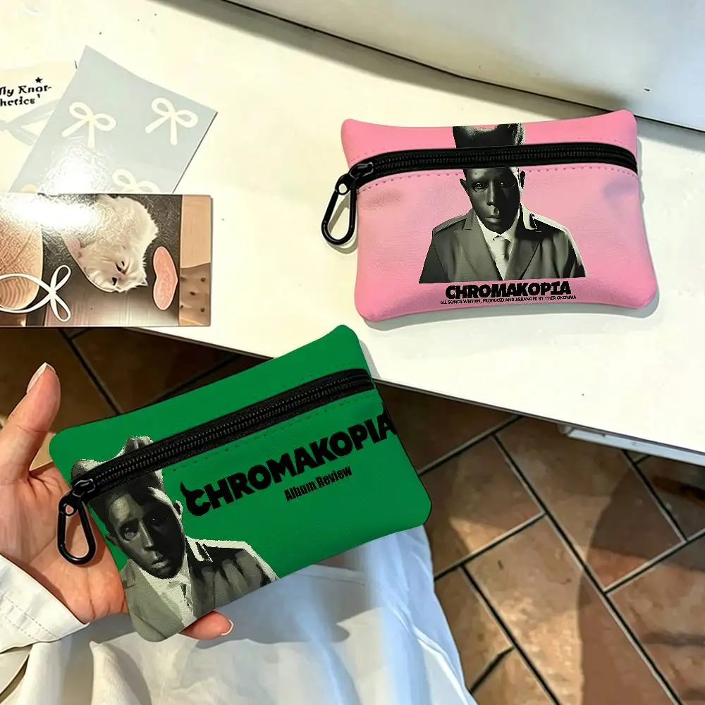 C-CHROMAKOPIA Anti-fade Oxford Cloth Small Zipper Coin Bag Lightweight Hanging Wallet For Coins ID Cards