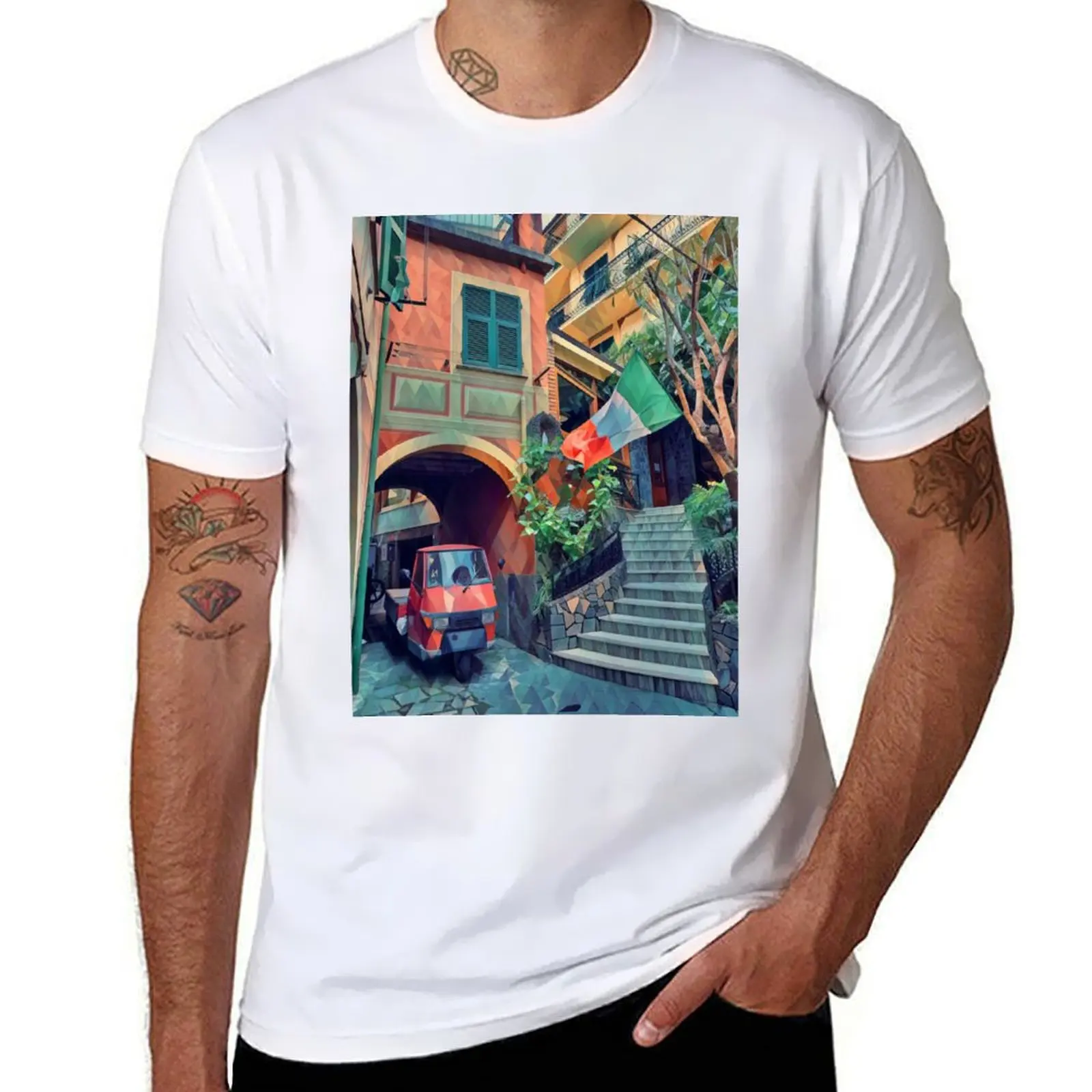 

T-Shirt mens graphic Italian man glimpse shirts typical t t shirts for cotton