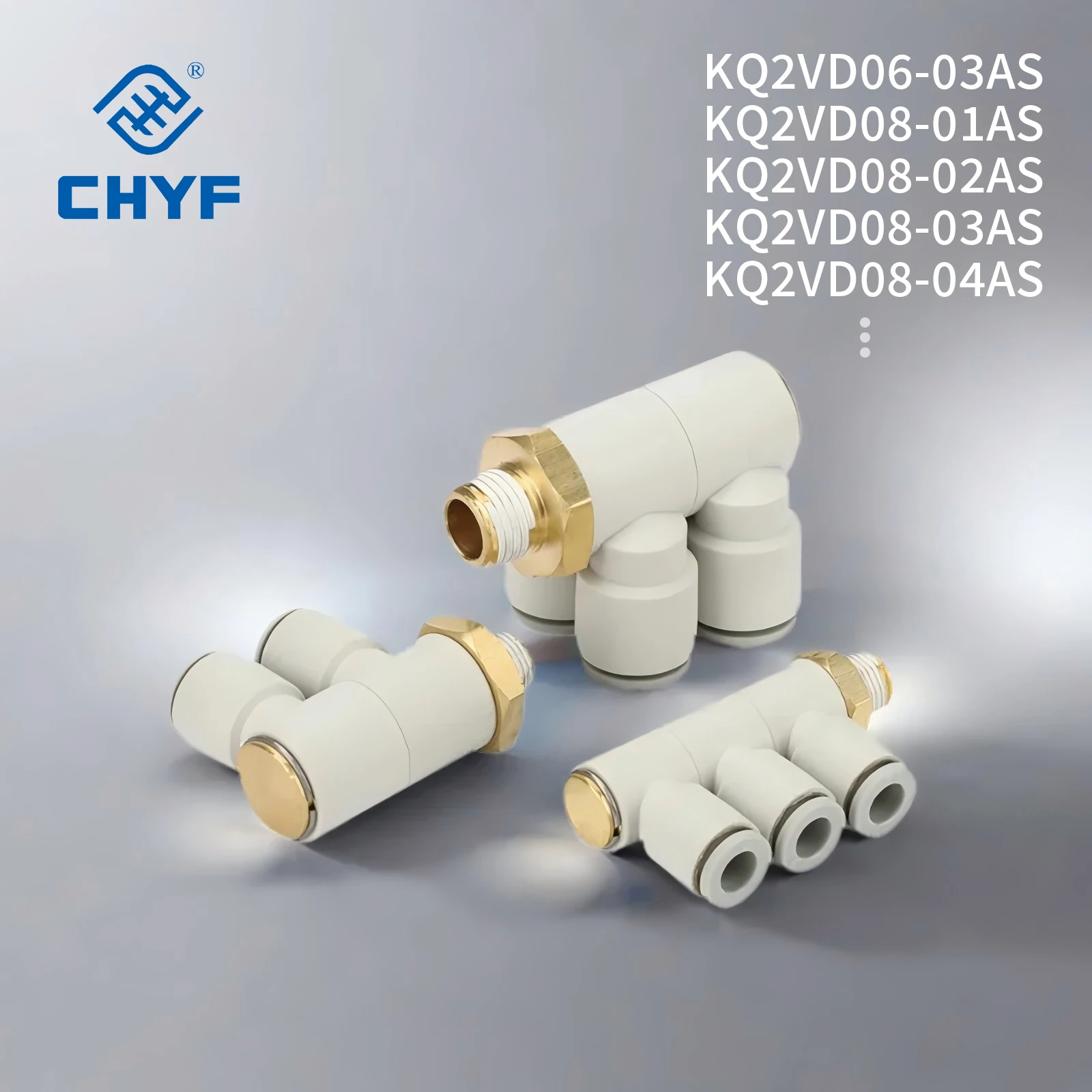 

KQ2VD Series Metric Size One-touch Fittings Double Universal Male Elbow With Sealant