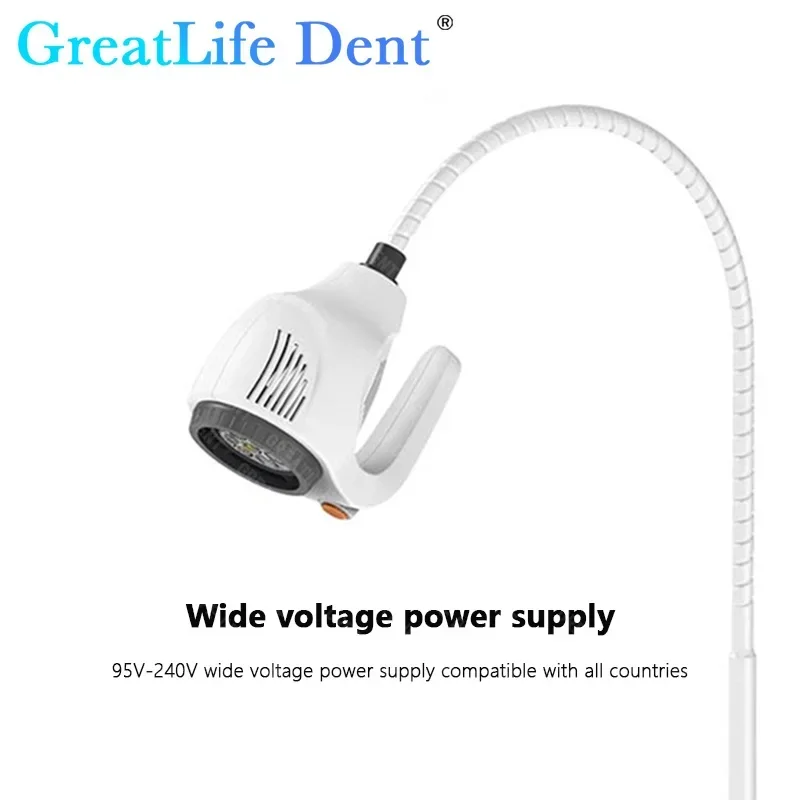 GreatLife Dent 21w 7 Leds 50000 Lifetime Cold Shadowless Operation Lamp Moveable Floor Stand Dental Veterinary Examination Light