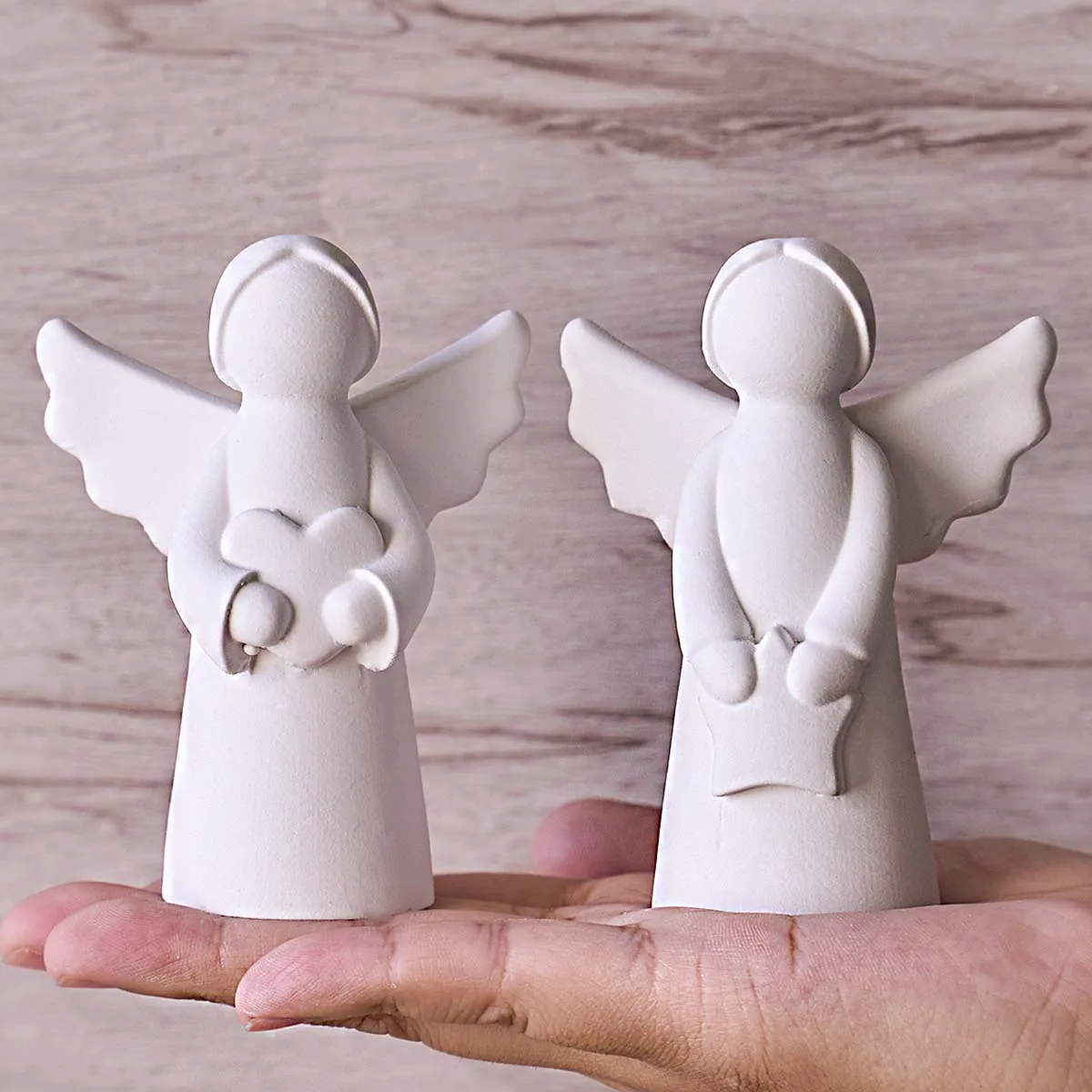 Herz Stern Flügel Engel Silikon Form DIY handgemachte Mädchen Skulptur Duftkerze Gips Form Home Decor liefert Handwerk Ornamente