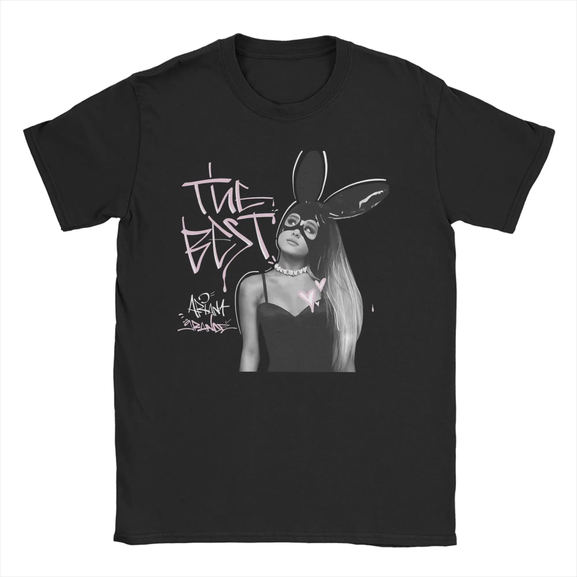 

Novelty Arianas Grandes Vintage Pop Music R&B T-Shirt Men Cotton T Shirts The Best Singer Short Sleeve Tees Printed Clothes