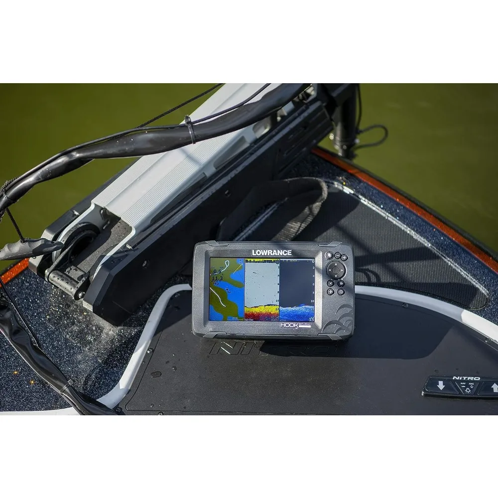 Lowrance hák odhalit 7 palec ryba finders s transducer, plus volitelné preloaded maps