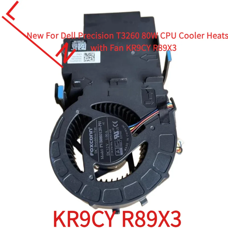 

New For Dell Precision T3260 80W CPU Cooler Heatsink with Fan KR9CY R89X3