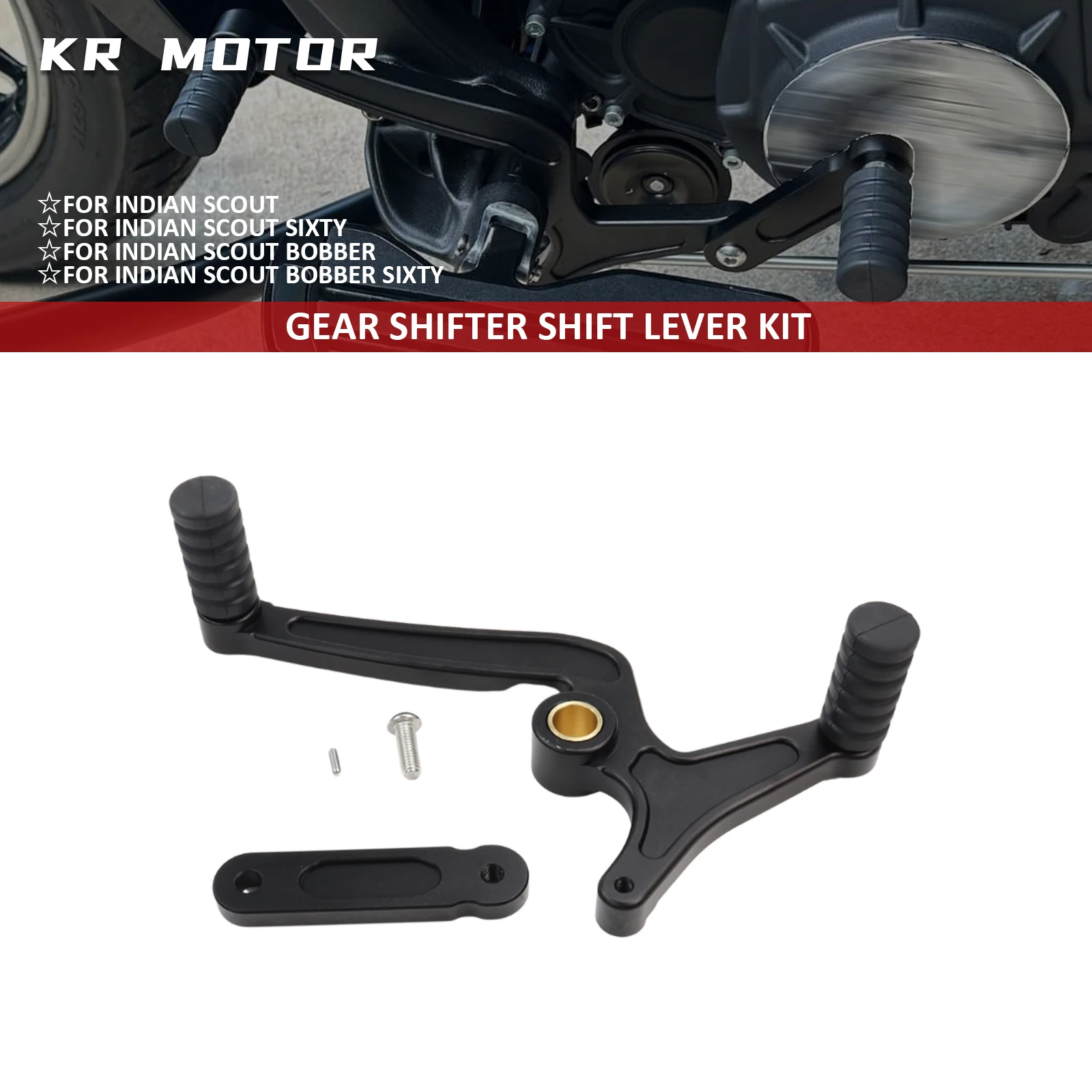 

Motorcycle Gear Shift Lever Heel Toe Shifter Level Pedal CNC Aluminum For Indian Scout Sixty Twenty Bobber Sixty Rogue 2015-2024