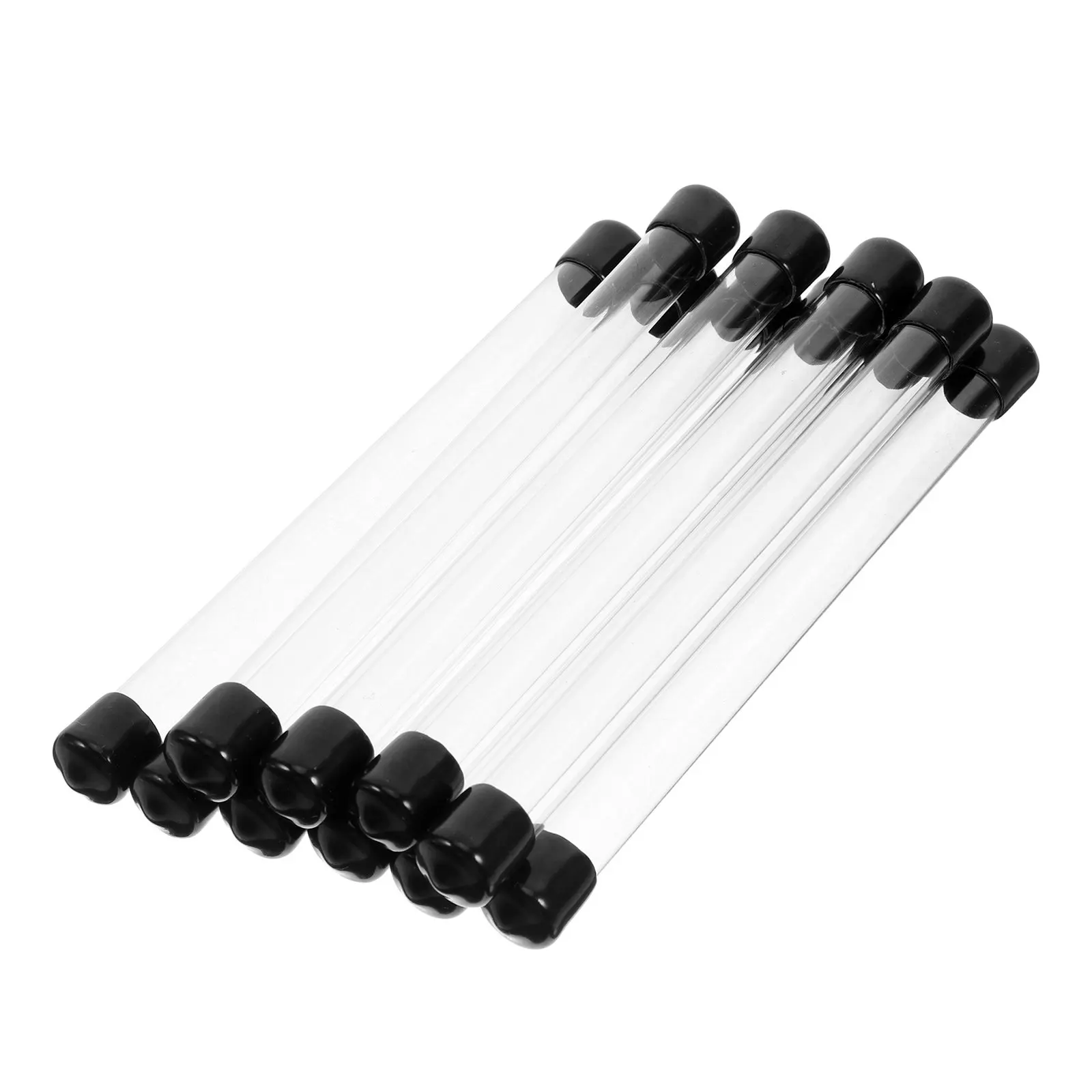 10Pcs Clear Hard Plastic Transparent Storage Tubes for Lab Samples Beads Aromatherapy Corrosion Resistant Versatile Test Bottles