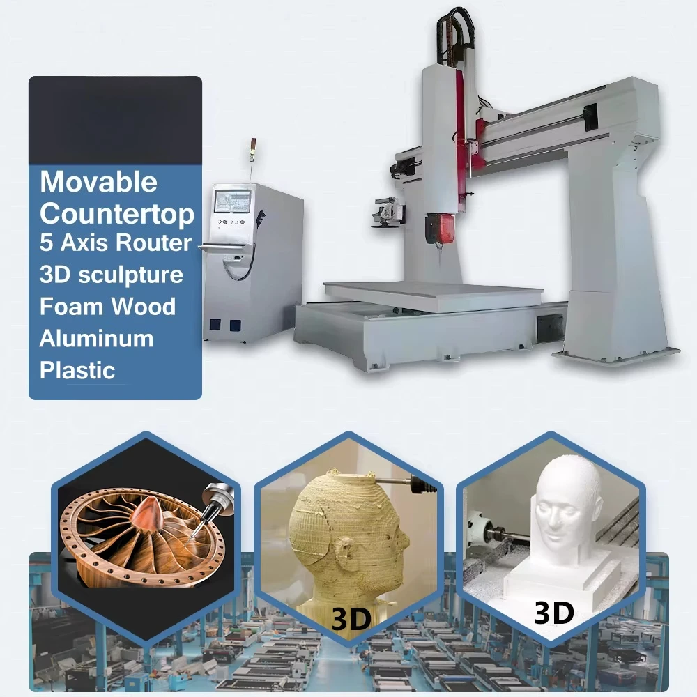Five-axis jade carving machine 3D portrait carving machine