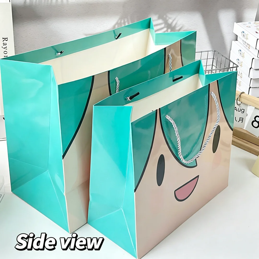Hatsune Miku Fufu Themed Gift Bags, Large & Extra Large Anime Tote Bags, Ideal Birthday Gift Bags for Fans view 5