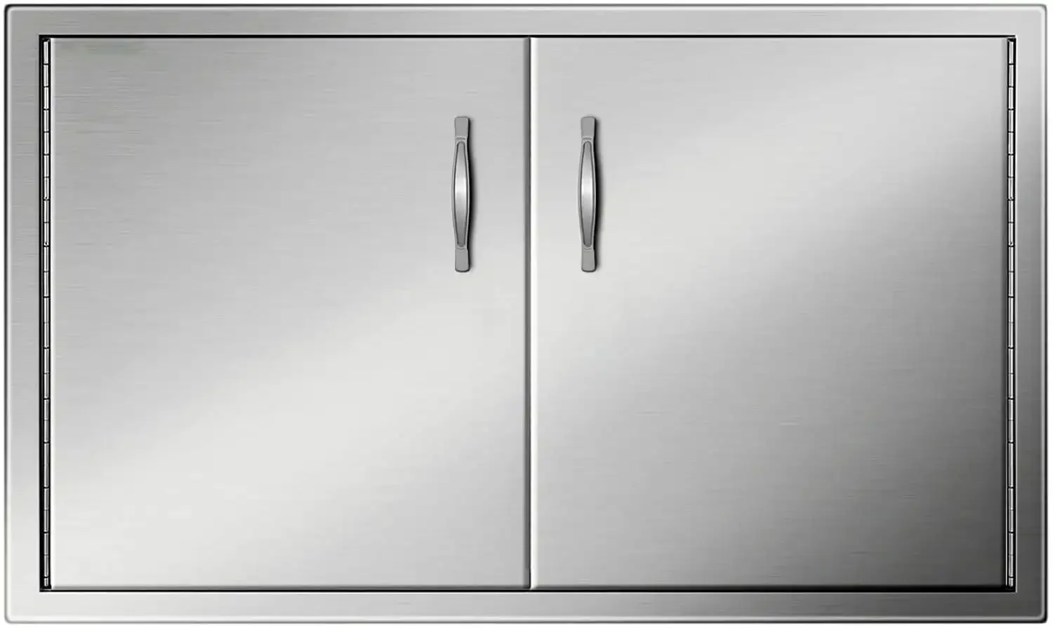 

Outdoor Kitchen Access 34" x 19" Wall Construction Stainless Steel Flush Mount for BBQ Island, 34inch x 19inch, Double Door