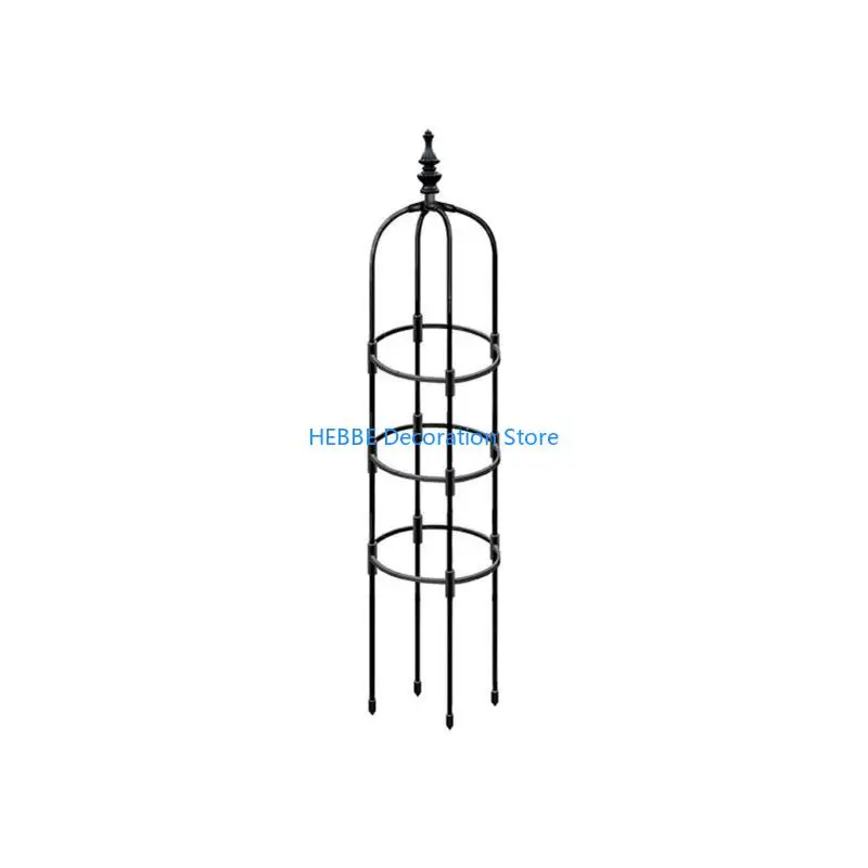B0KC Garden Trellis Plant Support Cages Plant Cages & Supports for Vine Crop Green Plant Support Rings Bracket Plant Trellie