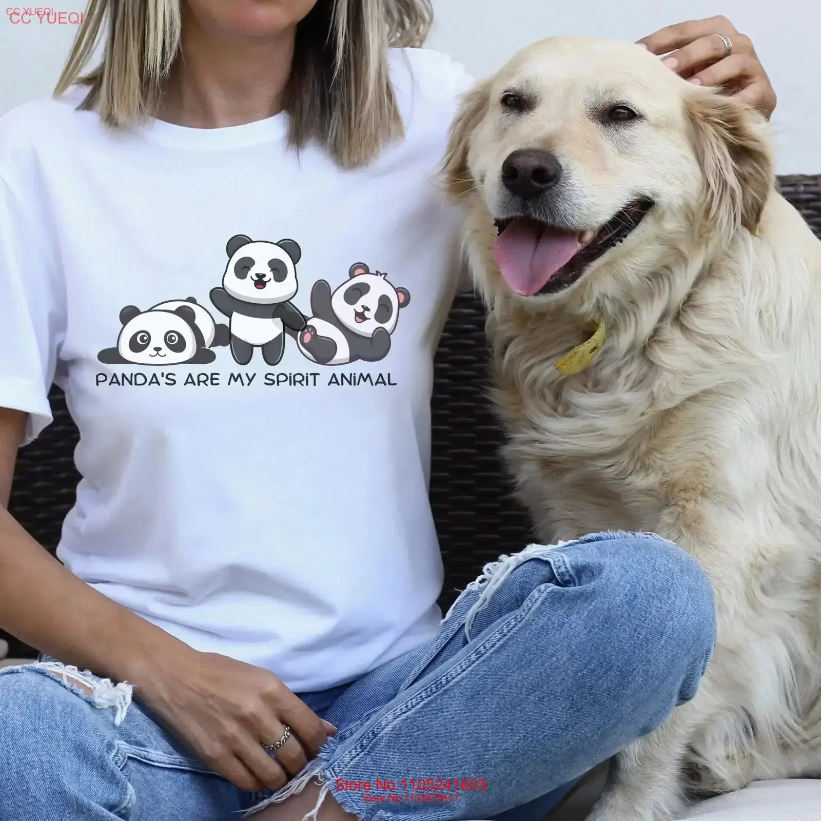 Panda's Are My Spirit Animal T Shirt World Panda Day Kawaii vintage Washed Top For Everyday Wear Slightly homme Comfortable