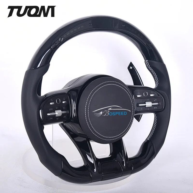 

For Mercedes Benz W204 S204 W212 V212 A45 C43 C63 E63 GT S63 GLE63 GLC63 G63 CLS63 A45 Carbon Fiber LED Car Steering Wheel