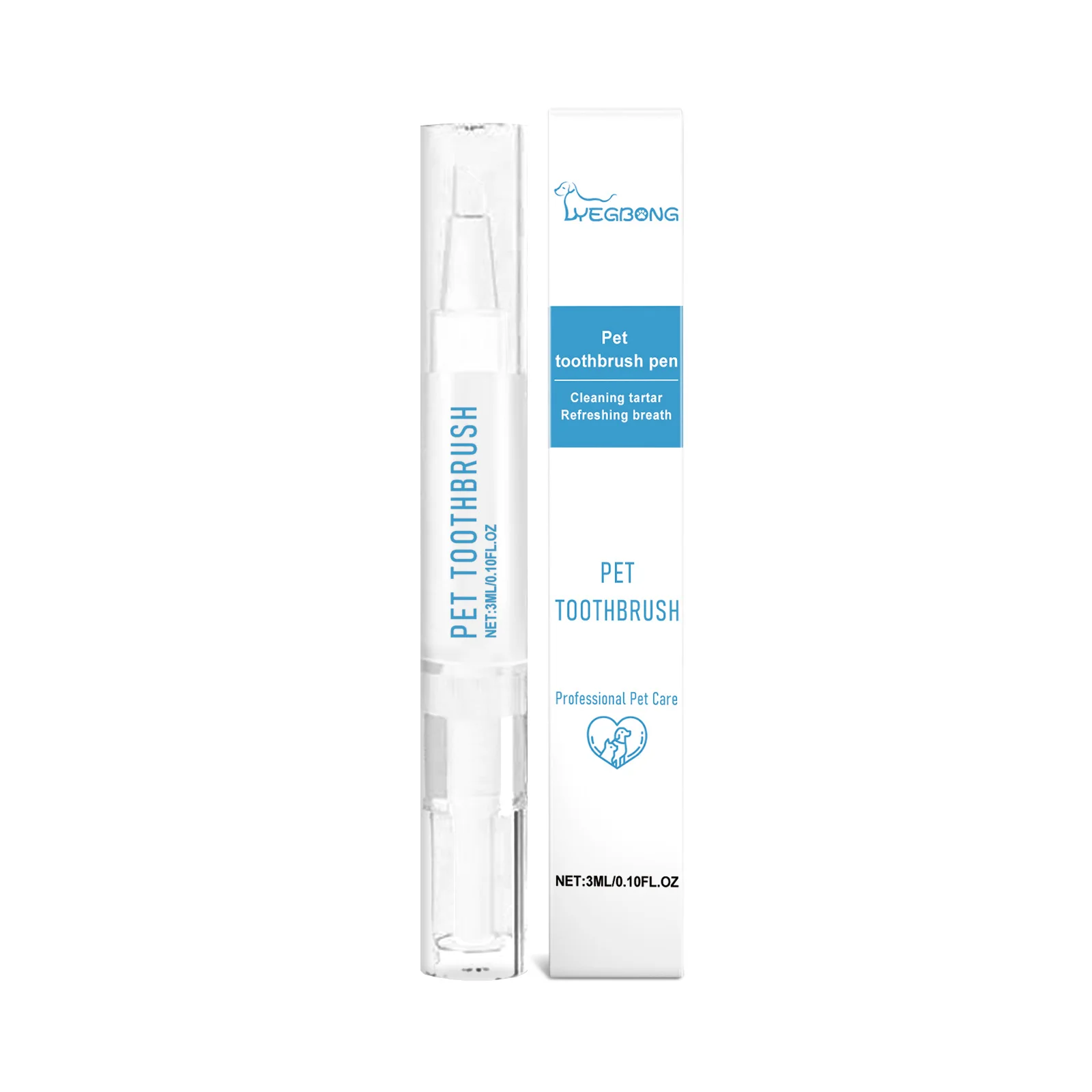Pet Toothbrush Pen Dental Stains Cleaning Removing Tartar Bad Breath Toothpaste All-in-One Dog Cat Whitening Teeth Cleaning Tool